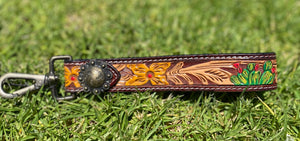 Tooled Leather bag strap/handle