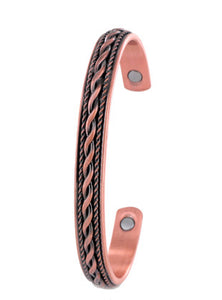 PLAIT ROPE COPPER BANGLE