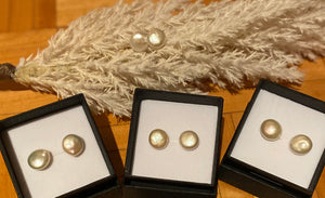 Fresh Water Pearl Earrings - Studs 12mm