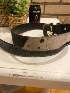 Belt - tooled leather Black
