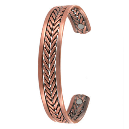 Plain Copper Bangle with Burnished Finish - Folksy