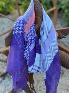 Scarf - Purple and Apricot