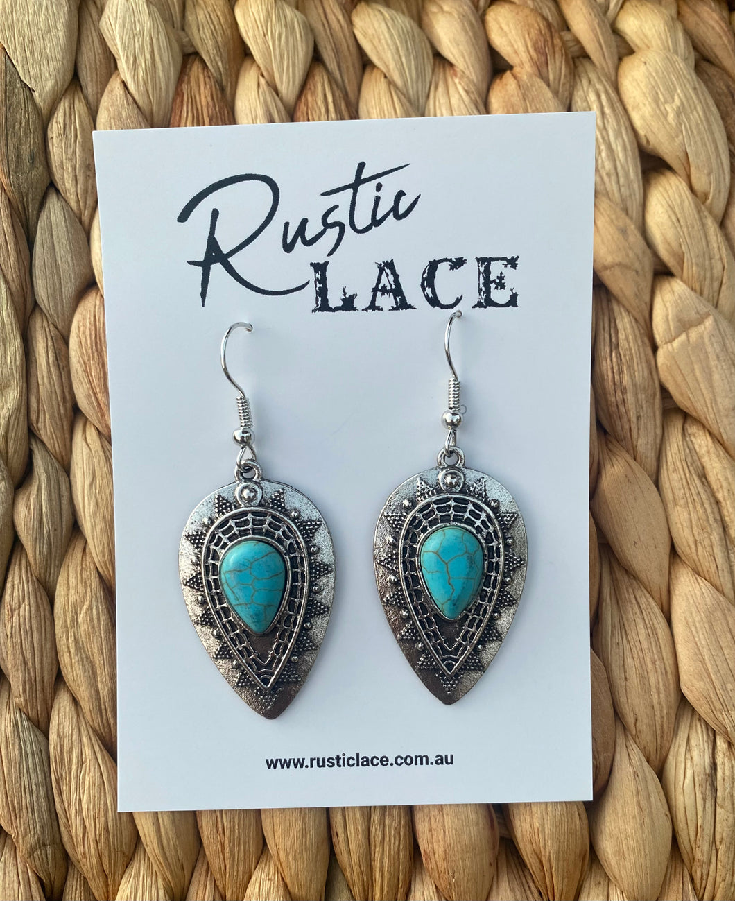 Earrings ~ turquoise and silver