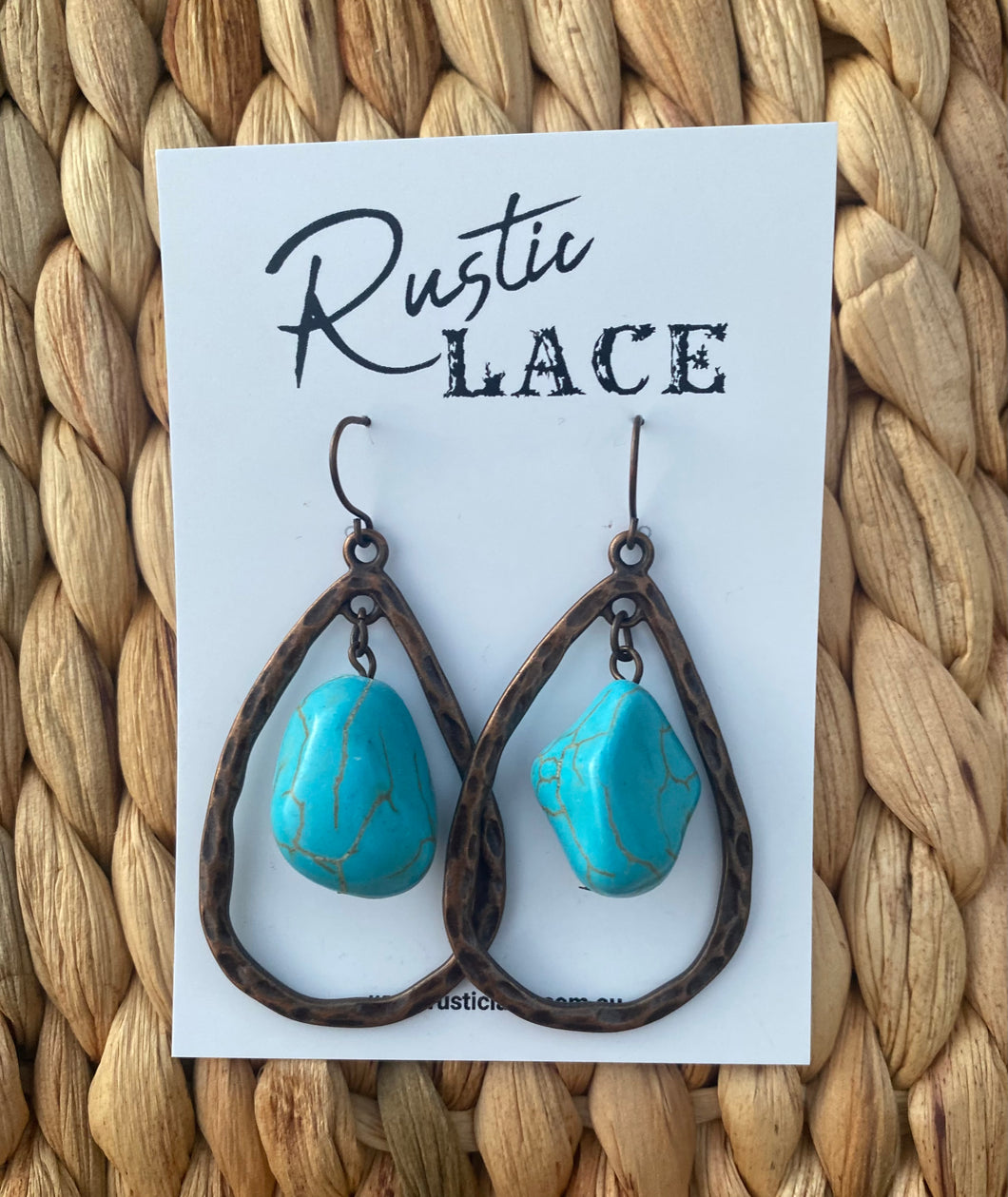 Earrings ~ turquoise and bronze