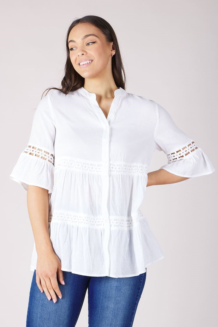 Molly - Lace Tiered Shirt