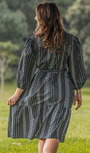 Lydia Midi Dress - Black and White