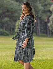 Lydia Midi Dress - Black and White